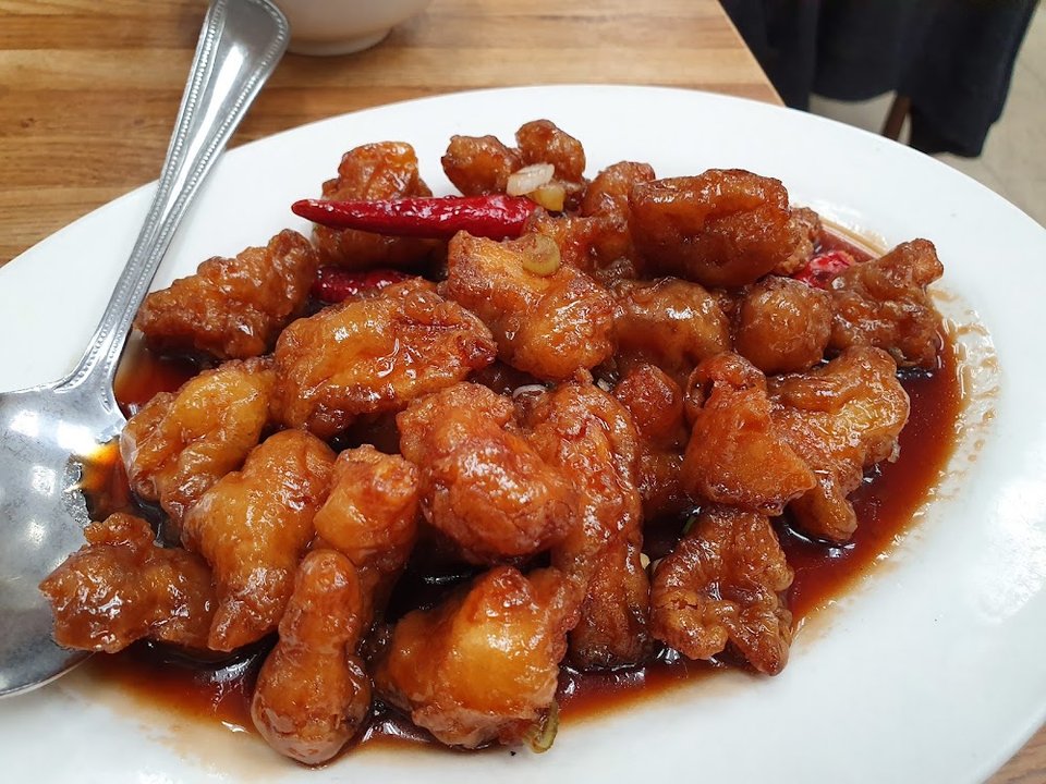Menu page listing Cantonese-style comfort dishes.