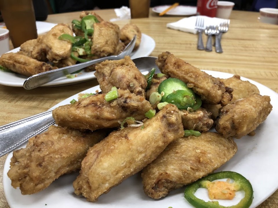 Menu page listing Cantonese-style comfort dishes.